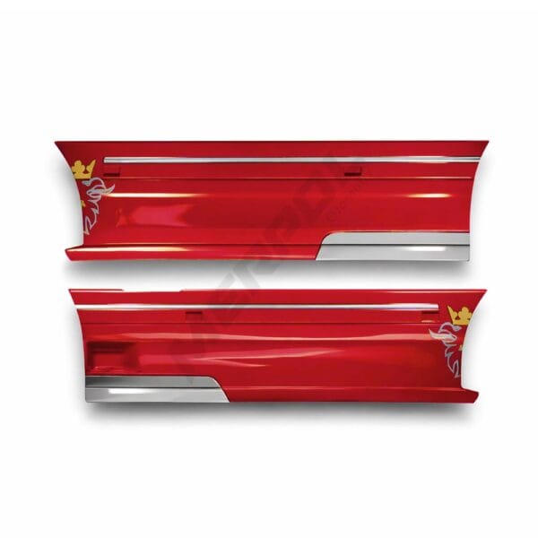 Scania R G depo yanlığı kırmızı fiber depo kaplama yan etek takımı